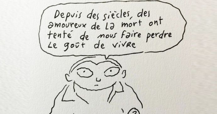 Karikatura z pera kreslíře, který pracoval i pro Charlie Hebdo.