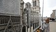 Katedrála Notre-Dame po požáru (15.11.2019)