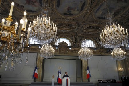 Elysejský palác, tradiční sídlo francouzských prezidentů, je plné uměleckých děl.