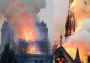 Notre-Dame v mohutných plamenech. Obří požár zachvátil slavnou katedrálu v Paříži.