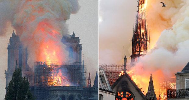 ONLINE: Zkáza katedrály Notre-Dame: 3 muži a 1 žena poslali 15 miliard, oprava potrvá 15 let