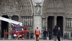 Francouzští hasiči po devíti hodinách zlikvidovali požár pařížské katedrály Notre-Dame. (6.04.2019)