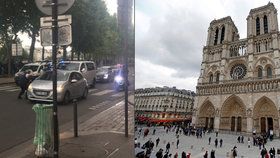 Policista u pařížské katedrály Notre-Dam střílel na útočníka s kladivem.