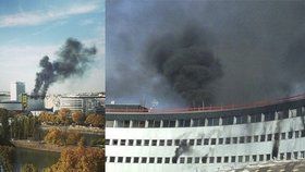 Hoří budova francouzského rozhlasu v Paříži