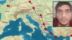 Cesta uprchlíka-teroristy Evropou vedla přes Česko? Potopila se s ním loď, za 39 dnů vraždil