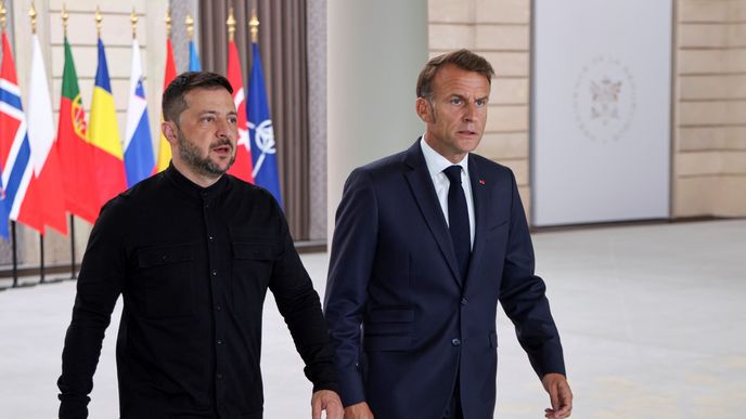 Jednání koalice ochotných v Paříži: Volodymyr Zelenskyj a Emmanuel Macron (2.9.2025) Jednání koalice ochotných v Paříži: Volodymyr Zelenskyj a Emmanuel Macron (2.9.2025)