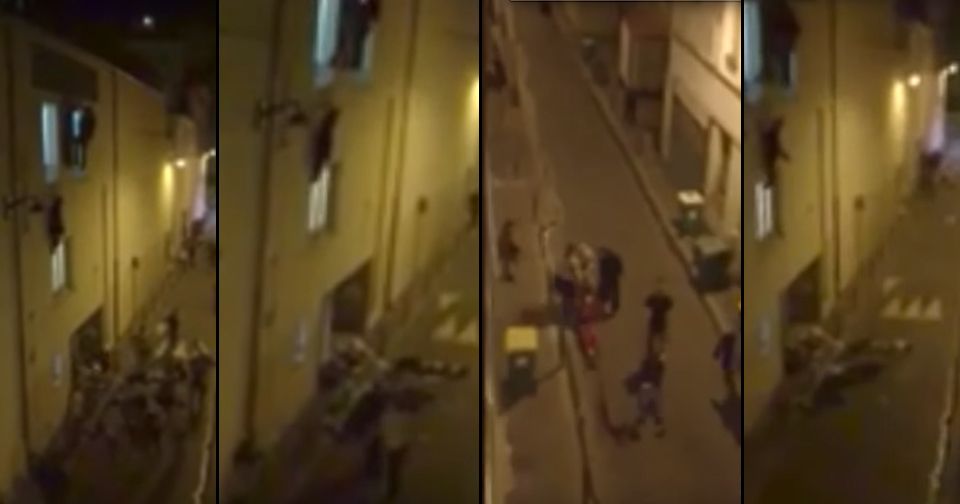 Video zachycuje pár momentů z útoků 13. 11. v Paříži.