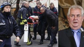 Prezident Zeman i další čeští politici odsoudili teror v Paříži