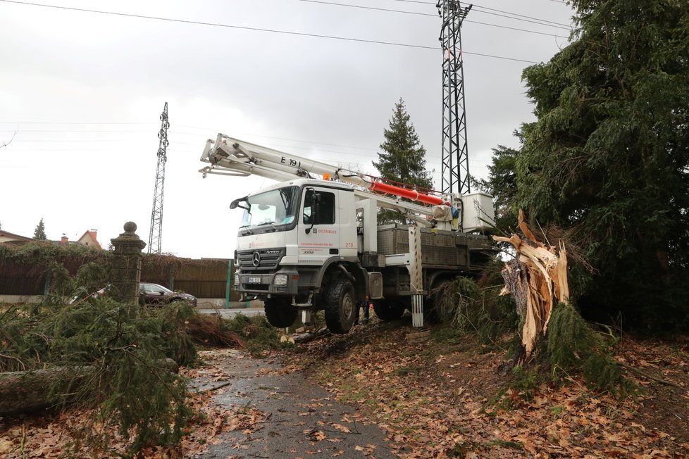 Park u Benešova je kvůli popadaným stromům uzavřený.