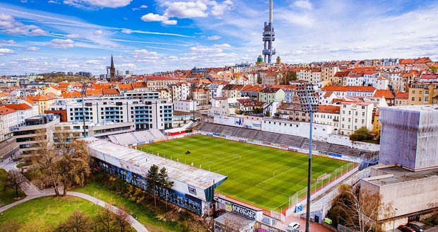 Stadion FC Viktoria Žižkov a sousední park RADOST