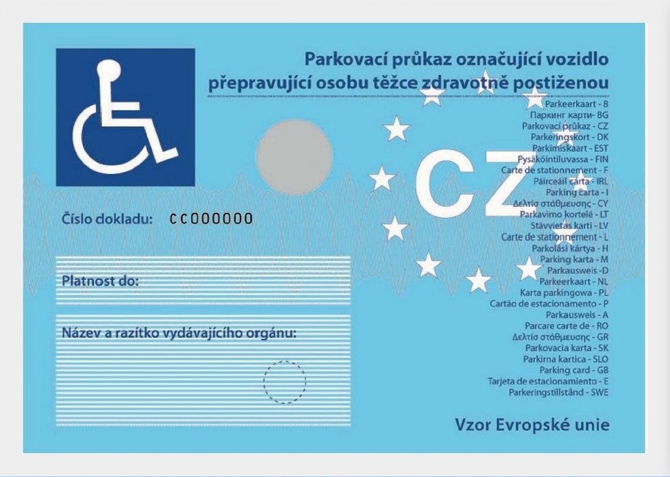 Parkovací průkaz pro invalidy