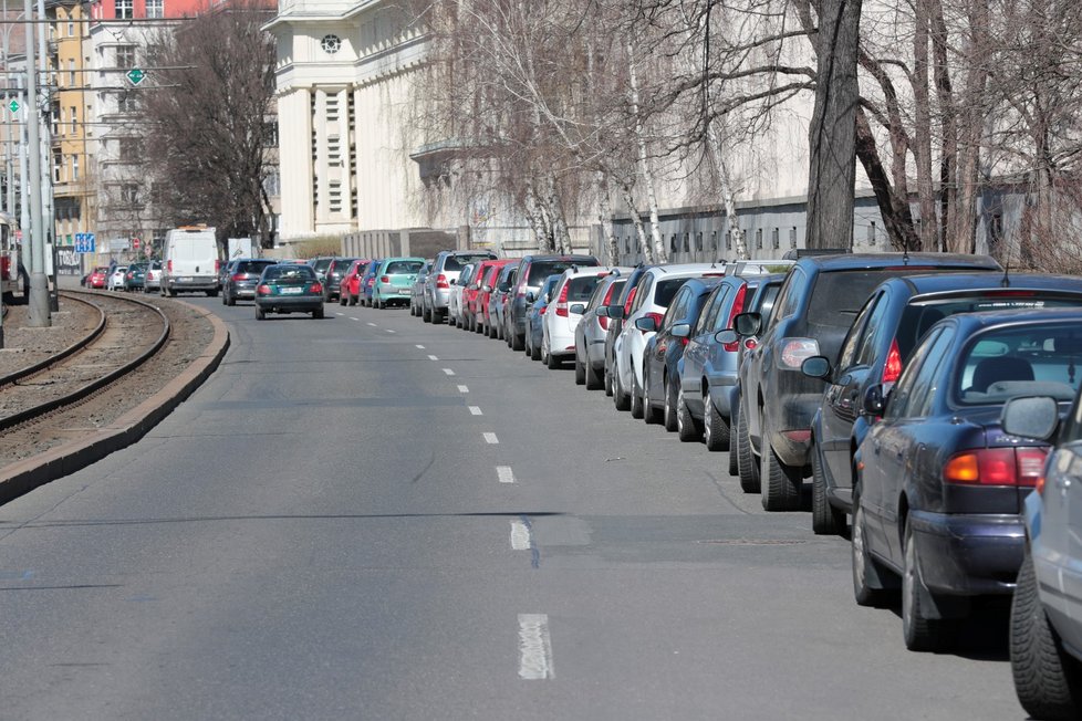 Parkování v Praze.