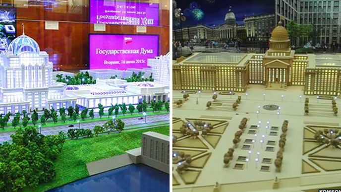 Rusové postaví v Moskvě novou budovu parlamentu, ale nemohou si z projektů vybrat