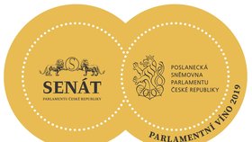 Logo parlamentního vína, které vozí šéfové Senátu a Poslanecké sněmovny svým protějškům po celém světě. Nebo předávají návštěvám v ČR.