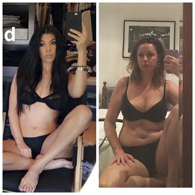 Parodie celebrit na Instagramu: Kourtney Kardashian