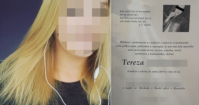 Tereza (†16) zemřela po pádu ze skály v Bruntále. O život marně bojovala 15 měsíců.