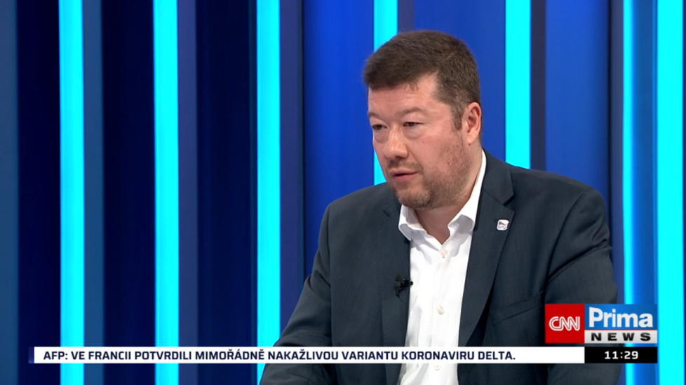 Předseda SPD Tomio Okamura v Partii Terezie Tománkové (13. 6. 2021)