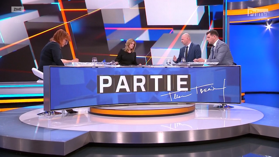 Partie Terezie Tománkové: Alena Schillerová (za ANO), Lukáš Wagenknecht (Piráti), Jan Skopeček (ODS)