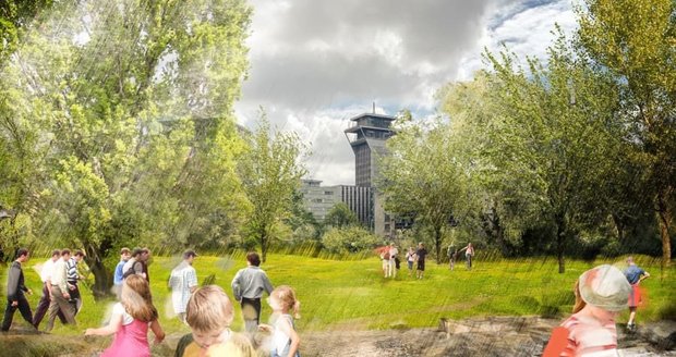 Předpokládaný vzhled parku Kapslovna na jaře 2022 pod Parukářkou. Tým vede zahradní architekt Zdeněk Sendler