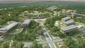 Architektonický návrh lázeňského komplexu v Pasohlávkách z roku 2020, první fáze výstavby měla začít na konci letošního roku