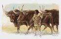 Pastevkyně Elba a její stádečko tří ochočených praturů