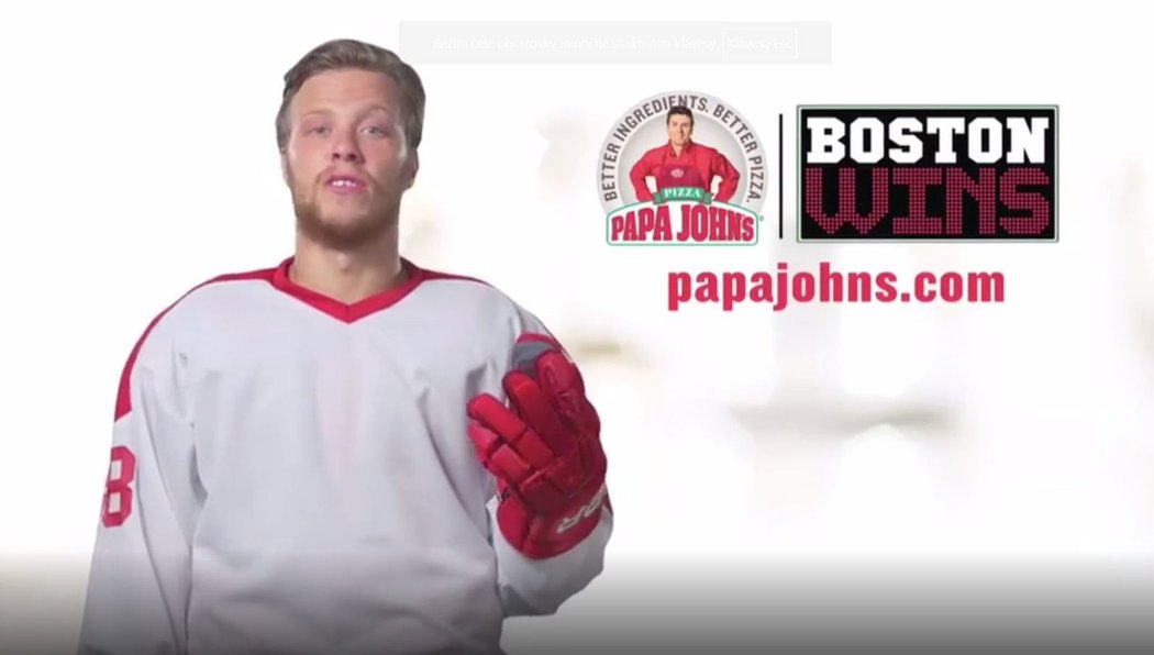 Síť restaurací Papa John´s Pizza;  Český útočník promoval 40% slevu na pizza menu. Zájemcům stačilo zadat kód BOSTONVYHRAJE.