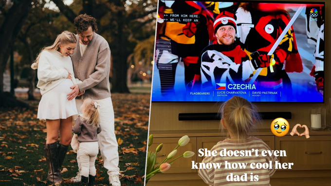 Vlajkonoš Pastrňák: Dojemný vzkaz od lásek z Bostonu Vlajkonoš Pastrňák: Dojemný vzkaz od lásek z Bostonu