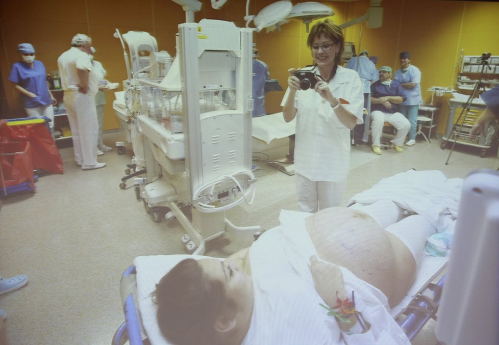 Záběry při natáčení v nemocnici