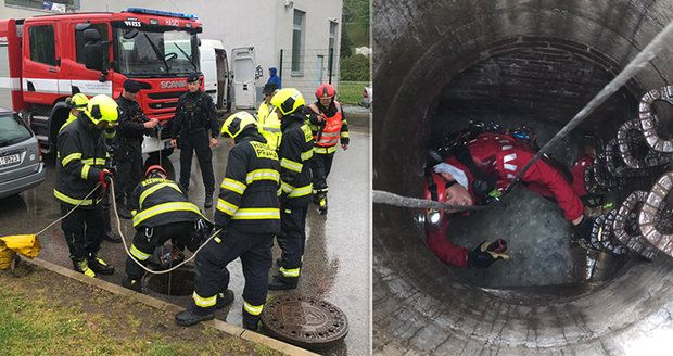 Dělník spadl do kanálu a spláchla ho voda: Pátrání pokračuje, policisté pročesají Vltavu