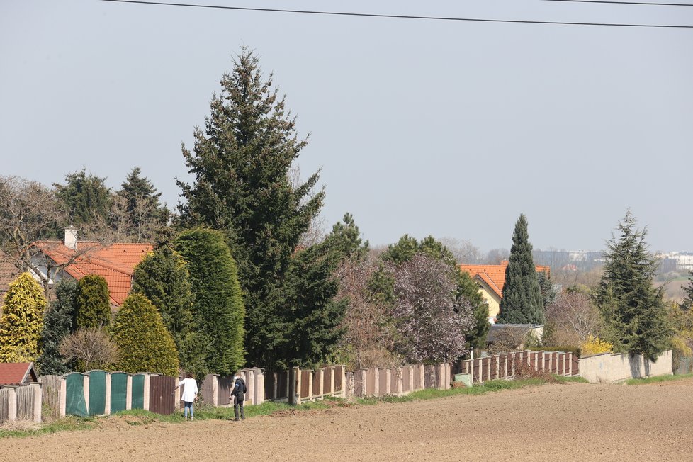 Policisté vypátrali hledaného Adama B. (14) v Dolních Chabrech. Ukrýval se poblíž domu, kde té noci došlo k útoku nožem na starší ženu a jejího syna (28. duben 2021).