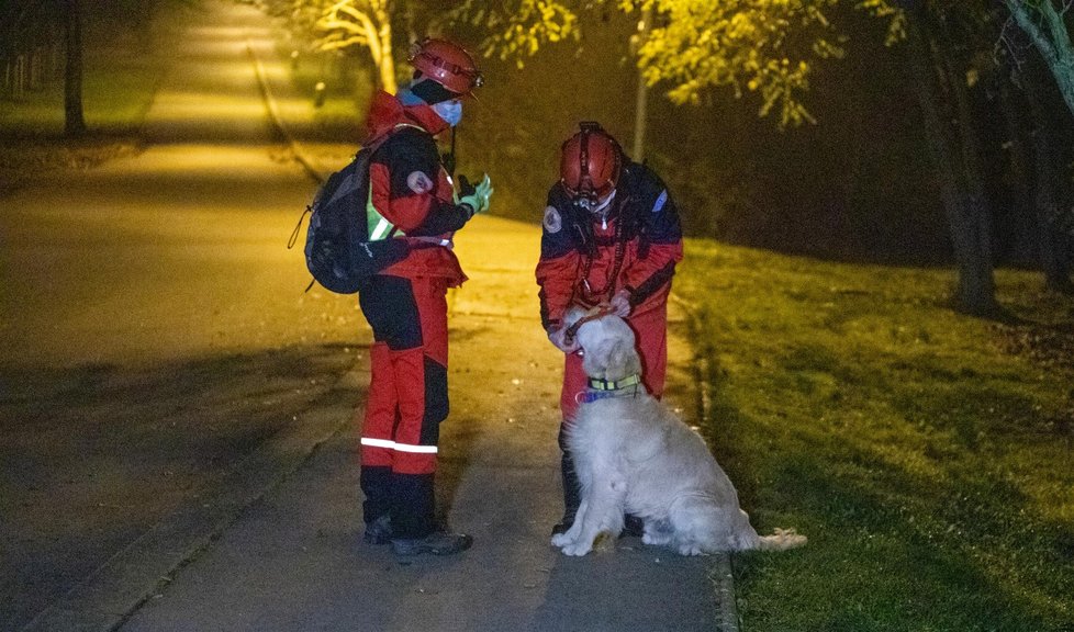 Policie pátrá po pohřešované Nine H. a Janu P. v Prokopském údo. Na místě je asi dvacet psovodů i kriminalisté z oddělení vražd.