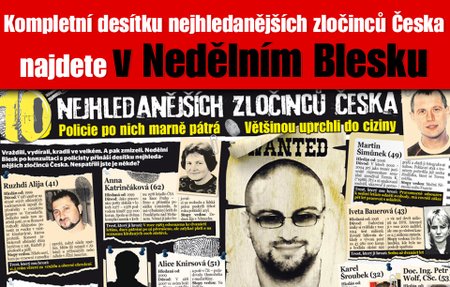 10 nejhledanějších zločinců Česka