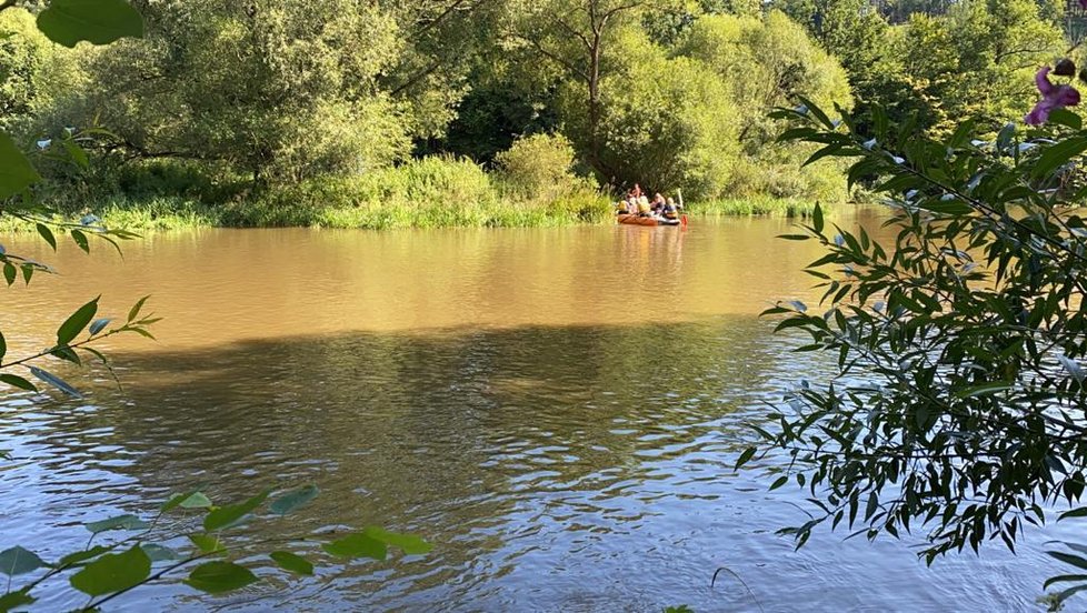 Sázava byla rozvodněná.