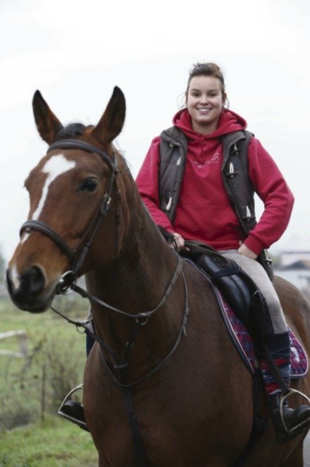 Patricie Solaříková se svou kobylkou