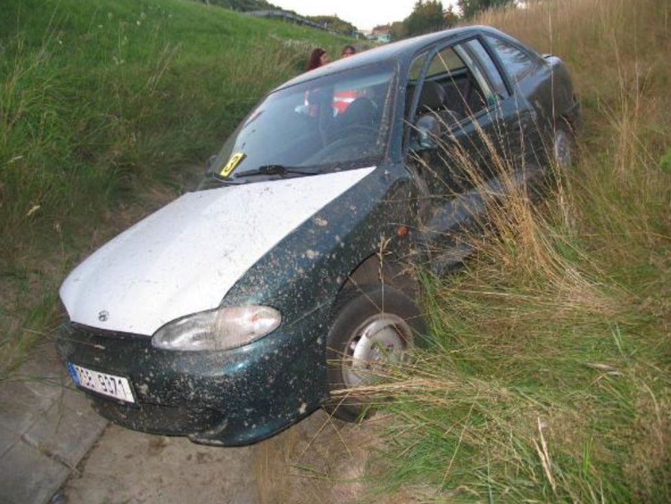 Havarované auto, které srazil Patrik Paulis v roce 2012.