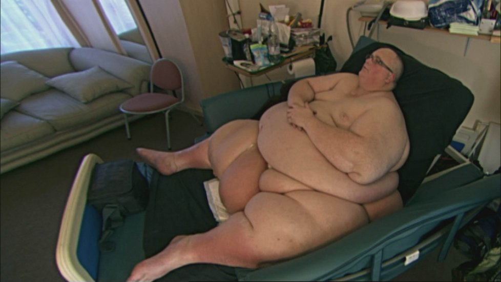 Paul Mason v době, kdy vážil 444 kilo.