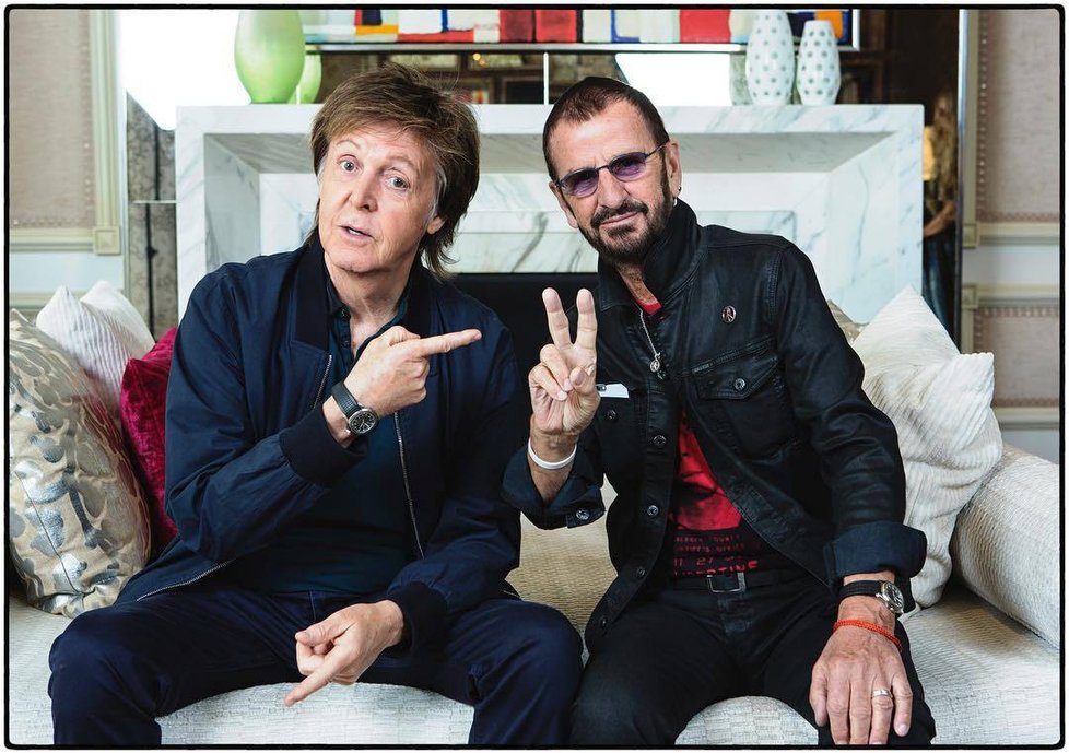 Paul McCartney s dalším „Broukem“, bubeníkem Ringo Starrem