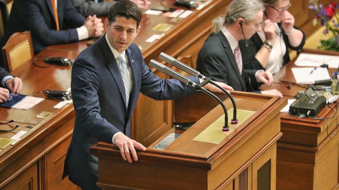 Třetí muž USA Paul Ryan vystoupil v Poslanecké sněmovně