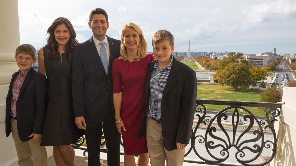 Paul Ryan s manželkou Jannou mají dceru a dva syny