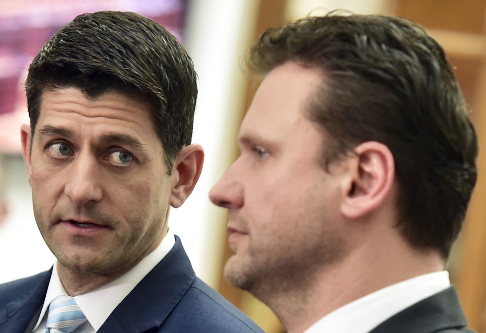 Třetí muž USA Paul Ryan navštívil českou Sněmovnu, přijal ho její šéf Radek Vondráček (ANO)