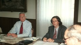 Pavel Bém v roce 1997 s tehdejším premiérem Václavem Klausem