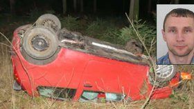 Pavel (38) už je nezvěstný skoro týden, našlo se jen jeho havarované auto.