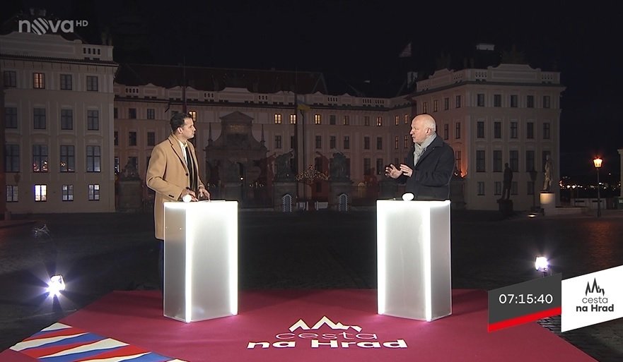 Pavel Fischer v ranním vysílání na TV Nova v den 1. kola prezidentských voleb (13.1.2023)