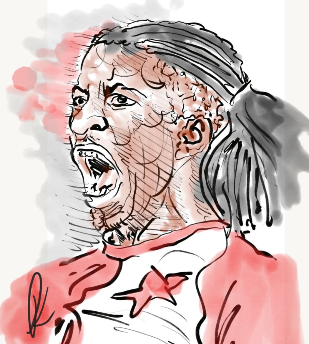 Emotivní portrét motivní portrét Petera Olayinky