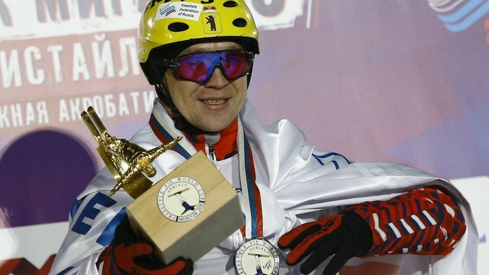 Ruský akrobatický lyžař Pavel Krotov