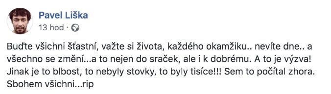 Pavel Liška na facebooku