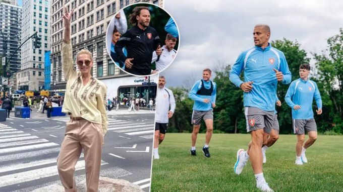 Manažer Pavel Nedvěd běhá s nároďákem po New Yorku a jeho Dara hlásí: Holky, já už jsem tady! Manažer Pavel Nedvěd běhá s nároďákem po New Yorku a jeho Dara hlásí: Holky, já už jsem tady!