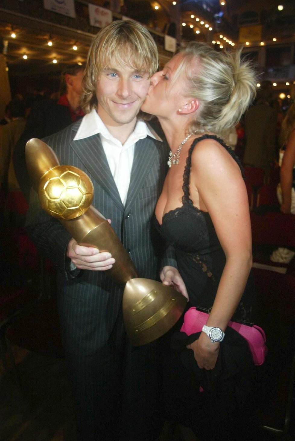 2004 - Pavel Nedvěd s manželkou Ivanou