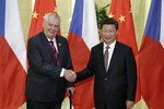 Český prezident Miloš Zeman a jeho český protějšek Si Ťin-pching