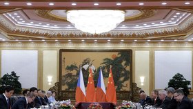 Miloš Zeman na návštěvě Číny.